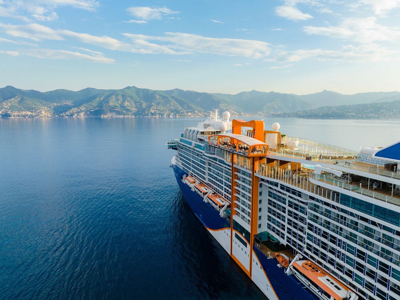 Royal Caribbean ship sailing on the open ocean