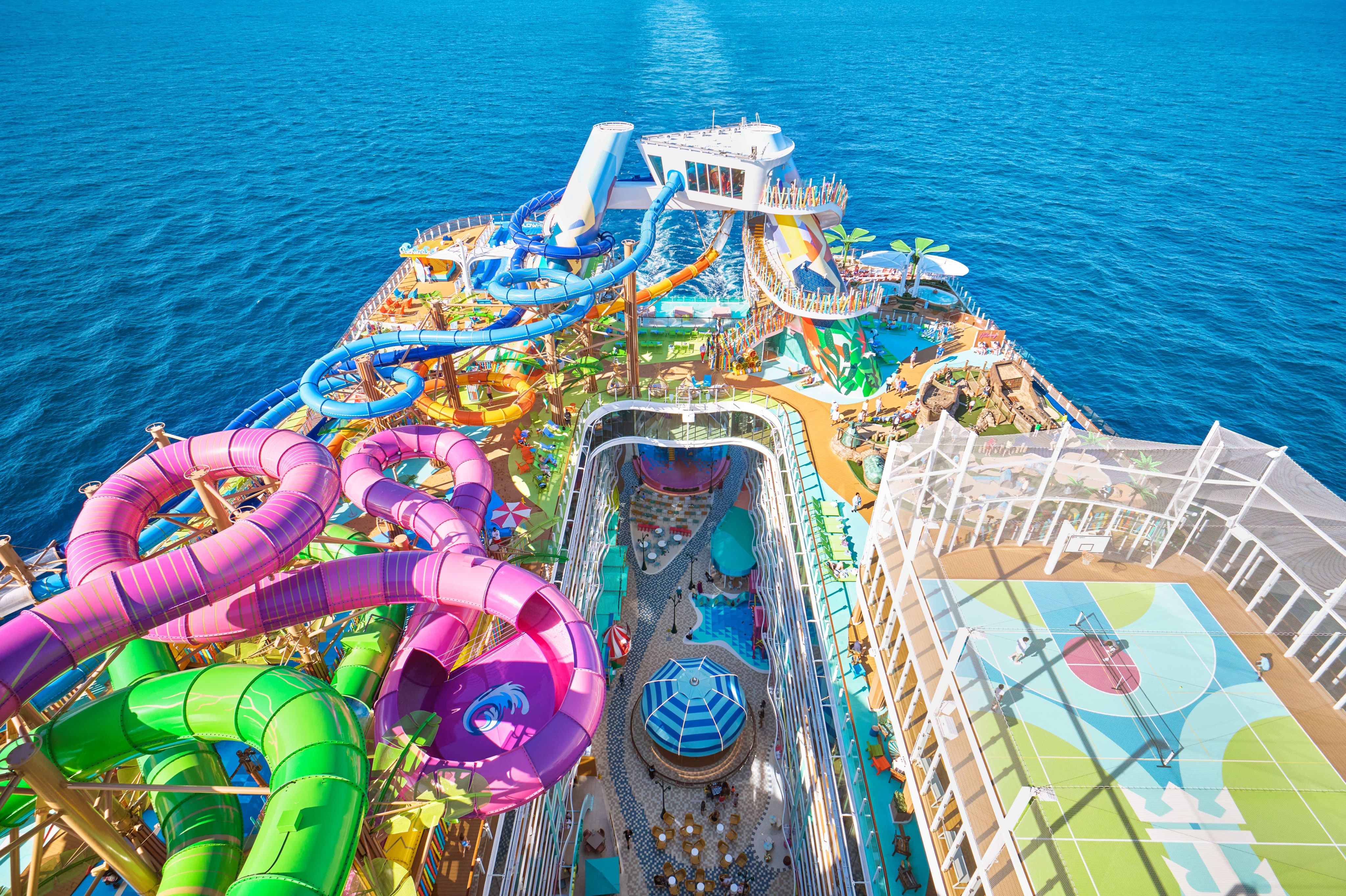Royal Caribbean Icon of the Seas cruise ship water park at sea