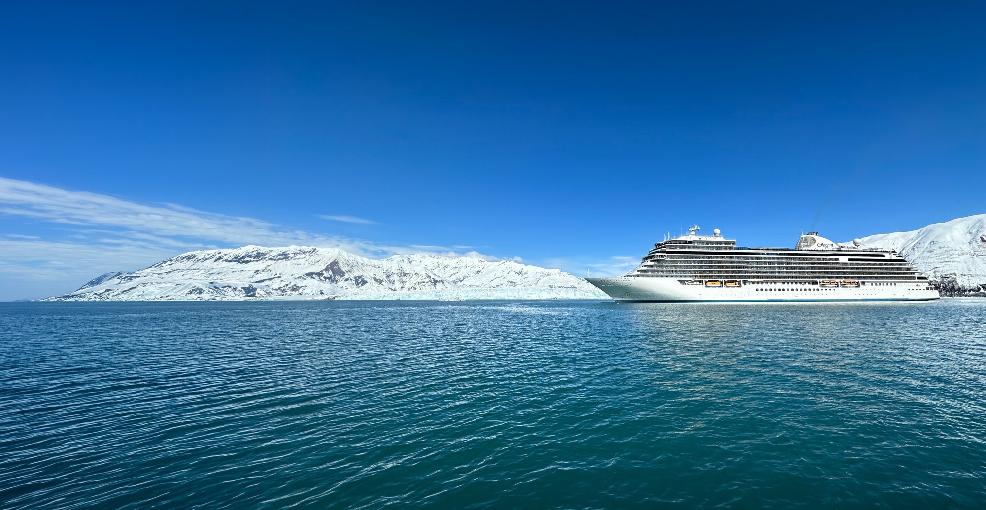 Royal Caribbean ship sailing on the open ocean